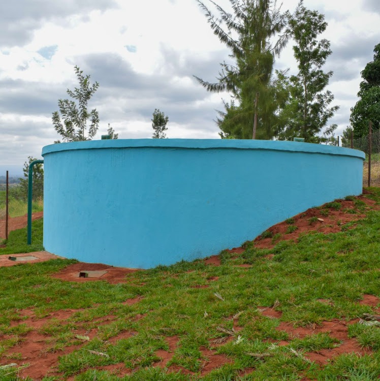 Riagicheru water project reservoir tank in Mwea