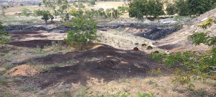 A section of land polluted by wastes at Mdune village in Kinango constituency